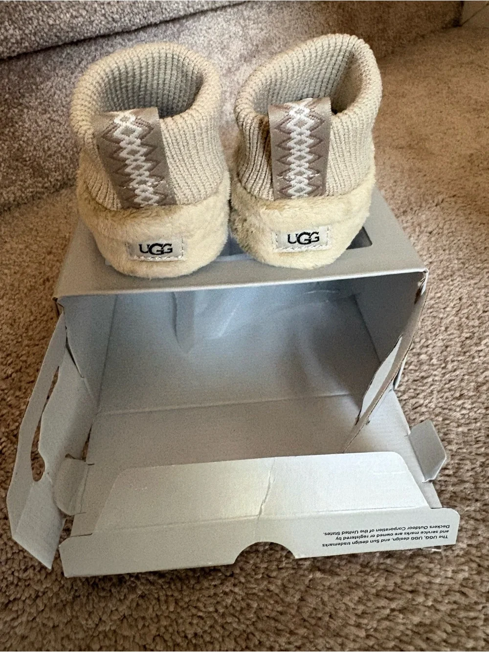 UGG Baby Shearling Booties - Off-White